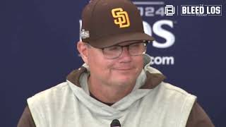 Dodgers Postseason Padres Manager Mike Shildt discusses Dodgers rivalry Manny Machado leadership [upl. by Eanrahs]