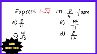 Mastering Recurring Decimals Convert to Fractions pq Form Tutorial  Class 10 [upl. by Kuster]