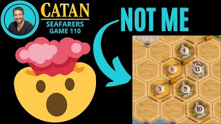 CATAN SEAFARERS  My Opponent is CRAZY for Hidden Treasure  Game 110 [upl. by Ecilef400]