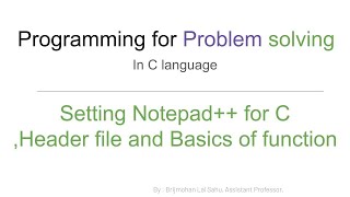 Setting Notepad for C and Header Files [upl. by Greenwell]