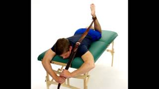 PRONE KNEE FLEXION STRETCH WITH BELT hep2go [upl. by Trenton]