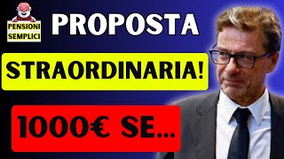 🟨 UNA PENSIONE DI 1000€ SE❗️ SOGNO O REALTA❓ PROPOSTA STRAORDINARIA❗️ [upl. by Yrrem]