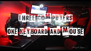 How to setup 3 computers 1 mouse and keyboard with Mouse wo Borders [upl. by Eeral]