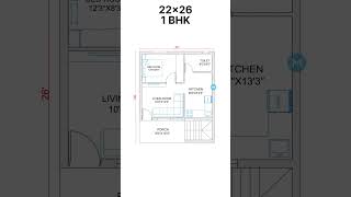 22x26 home plan design [upl. by Erdeid]