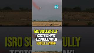 ISRO Successfully Tests Pushpak Reusable Launch Vehicle Landing  Watch [upl. by Anwad972]