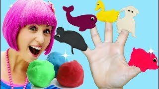 Daddy Finger Family Song  Five Finger Play Doh Animal Family  Rhymes For Children  Debbie Doo [upl. by Akira965]