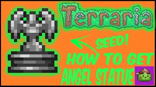 How To Get Angel Statue In Terraria With Seed  Terraria 1449 [upl. by Kaufmann]