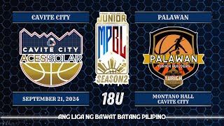 Junior MPBL Season 2  Cavite City Aces Solar vs Palawan Yurich Builders  18U [upl. by Oedama]