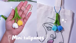 Llavero de tulipanes tejido a CROCHET Paso a paso ideal para principiantes🌷🧶 [upl. by Aela]