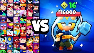 THOR BIBI vs ALL BRAWLERS With 16 POWERUPs  Brawl Stars [upl. by Daryn58]