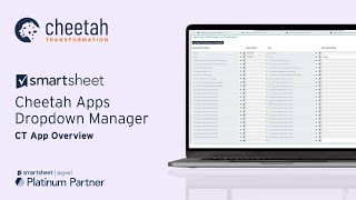 Smartsheet  Cheetah Apps Dropdown Manager Overview [upl. by Madi]