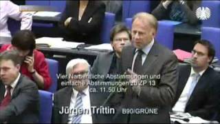 Jürgen Trittin mit der besten Kurzintervention aller Zeiten  Antwort [upl. by Inahpit]