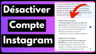 Comment Desactiver Un Compte Instagram Sur Iphone FACILE [upl. by Ivek]