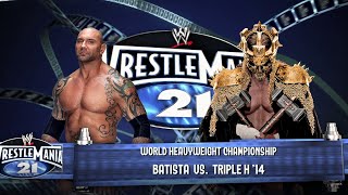 Batista vs Triple H  WWE 2K24 World Heavyweight Championship  Wrestlemania 21 goes Hollywood [upl. by Perlie21]