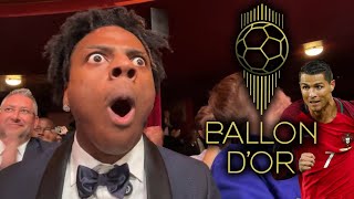 ISHOWSPEED REACTS TO BALLON DOR WINNER [upl. by Enomahs]