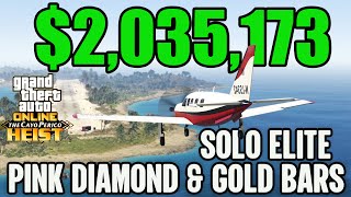 GTA Online Cayo Perico Heist Velum Stealth Approach with Pink Diamond amp Gold SOLO Elite 2035173 [upl. by Joerg955]