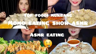 momos eating challenge asmr eating mukbang 🤤 yummy spicy momo eating show asmr mukbang [upl. by Eliga]