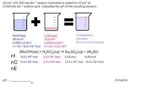 pH of a mixture of a dibasic acid and strong alkali NaOH in excess [upl. by Kraft]