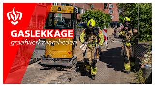 Prio 1 Gaslekkage  graafwerkzaamheden  Brandweer Haastrecht [upl. by Naasah]