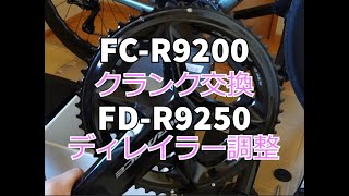 FCR9200 クランク交換 DI2 FDR9250 調整 FCR8100FDR8150 [upl. by Bitthia627]