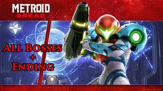 Metroid Dread  All Bosses  Ending [upl. by Analos]