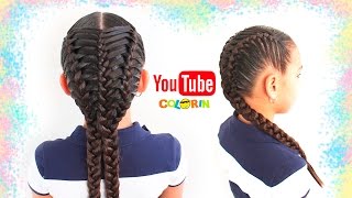 Trenza triple entrelazada  Trenza paso a paso [upl. by Gable760]