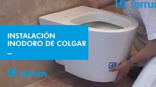 Como instalar un inodoro de colgar Linea Marina  Ferrum SA [upl. by Sarilda]