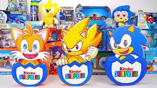 Sonic The Hedgehog 3 Movie Toys Unboxing Review Sonic Kinder Surprise Egg Collection LEGO Tails [upl. by Zipah978]