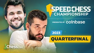 Speed Chess Championship 2023 Quarterfinal  Magnus v Nepomniachtchi  Rivalry Resumes  coinbase [upl. by Noynek338]