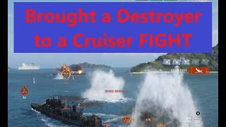 Fending off Cruisers in our Destroyer  World of Warships Legends [upl. by Zipnick482]