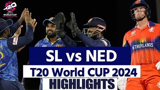 T20 World Cup SL vs NED 2024 Highlights Sri Lanka vs Netherlands 38th T20 World Cup Highlights [upl. by Cockburn456]