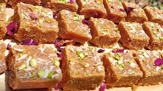 स्पेशल दानेदार बेसन की चक्की रेसिपीमोहनथालFamous Rajasthani Dilkushar RecipeBesan Barfi Recipe [upl. by Genie]