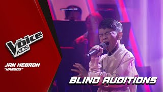 The Voice Kids Jan Hebron performs ‘Handog’ with his angelic voice Blind Auditions [upl. by Noirod707]