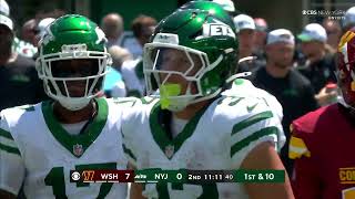 Isaiah Davis Texas route sparks 24yard catch and run for Jets rookie RB [upl. by Avner]