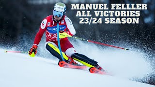 All Victories of Manuel Feller  Alpine Skiing Season 2324 [upl. by Heloise285]