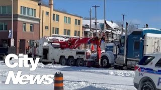 Towing has begun at Ottawa protest [upl. by Worthy]