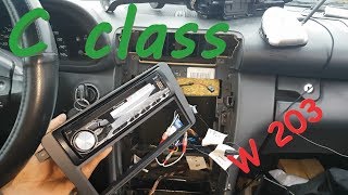 Radio Removal amp Replacement  Mercedes C200 w203 [upl. by Winou]