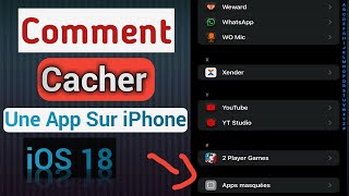 Comment cacher une application sur iPhone ios18 [upl. by Ydaj]