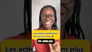 Les actions parlent plus fort que les mots😀👌🏾 en anglais😉 viral english anglais traduction [upl. by Essy]