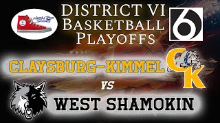 District 62A Boys Basketball Playoffs  Consolation Game  ClaysburgKimmel at West Shamokin [upl. by Meda]