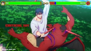 Toji Fushiguro VS Dagon VS Ino WITH HEALTHBARS  Jujutsu Kaisen Season 2 [upl. by Ytomit]