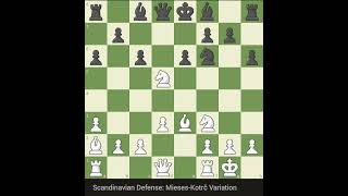 Scandinavian Defense  MiesesKotrc variation magnusvshikaru hikaru chesscom chess hikaruchess [upl. by Izabel]