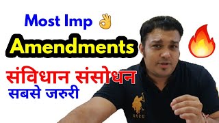 Most Imp 🔥 constitutional amendments 🔥 samvidhan sanshodhan trick indian constitution gk pdf hindi [upl. by Julee282]