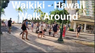 4K Waikiki Hawaii walk around ĐI VÒNG QUANH THÀNH PHỐ Waikiki Hawaii [upl. by Nolan296]