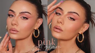 PINK SOFT GLAM MAKEUP TUTORIAL [upl. by Carole]