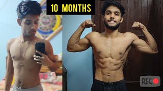 10 months Indian calisthenics body transformation  2020 lockdown  calisthenics motivation [upl. by Ecirum247]