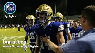 TSSAA Football Highlights CPA 49 BGA 16 [upl. by Kcirdaed]