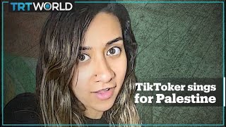 TikToker sings for Palestine [upl. by Repsihw827]