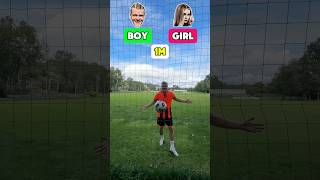 BOY VS GIRL HEIGHT KICK CHALLENGE⚽️challenge football soccer foryou [upl. by Bilak]