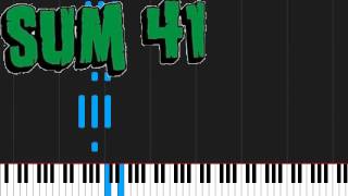 How to play Crash by Sum 41 on Piano Sheet Music [upl. by Godden]